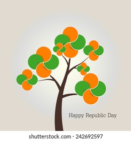 vector tree illustration for republic day celebration.