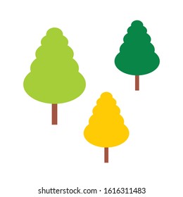 Vector tree illustrations on isolated background. Can be used to illustrate any nature or healthy lifestyle topic.