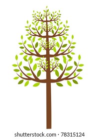 Vector tree isolated illustration