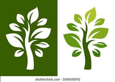 Vector tree; isolated on white