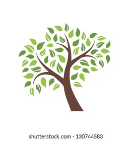Vector tree isolated on white background