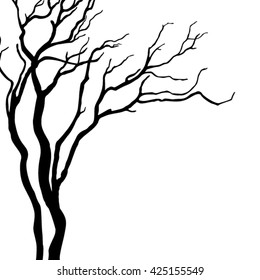 Vector Tree Isolated on White Backgorund.