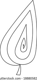 Vector tree leaves. minimalism and abstraction
