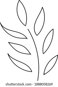 Vector tree leaves. minimalism and abstraction