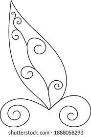 Vector tree leaves. minimalism and abstraction