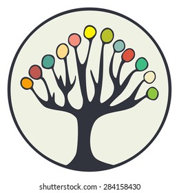 Vector tree logo design template. Creative ecology icon,  garden, safari life, life in africa growing business concept, poster