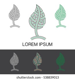 Vector tree logo or sign for company.