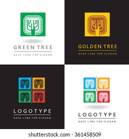 Vector tree logo. Stylized simple illustration.