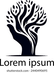 Vector Tree Logo In the white background