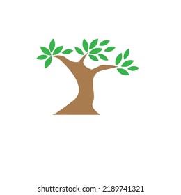 Vector tree minimalist image or clip art