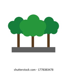 vector tree, nature sign symbol, vector illustration of green forest