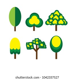 Vector tree on a white background