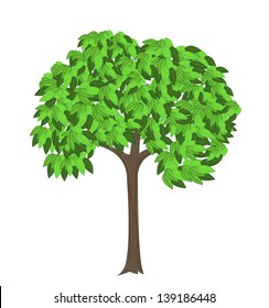 Vector tree on a white background.