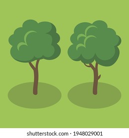 Vector tree on white background.