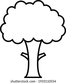 Vector Tree Outline Icon Design

