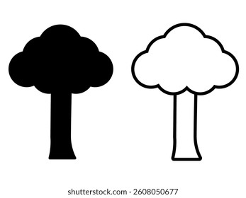 Vector tree outline icon 
Vector tree plant