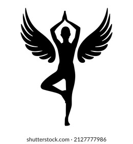 Vector Tree Pose With Wings Illustration - Powered by Shutterstock - Get 15% off with code: PIKWIZARD15