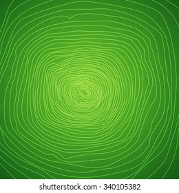 Vector tree rings background and saw cut tree trunk. Conceptual graphics.