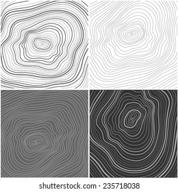 Vector tree rings  background, topographic map background concept