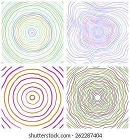 Vector tree rings background, topographic map background concept