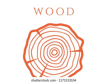 vector tree rings background. Wood circle vetor 