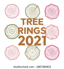 vector tree rings background. Wood circle vetor 