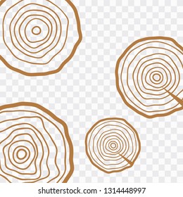 Vector tree rings. Wood texture vector. Abstract circle tree background