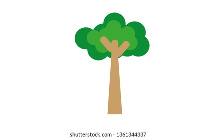 vector with tree shape isolated