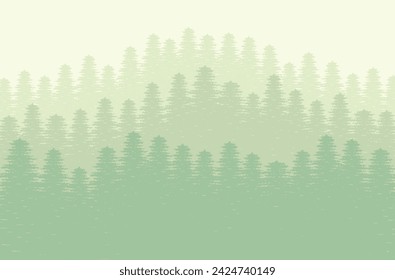 vector tree silhouette forest illustration