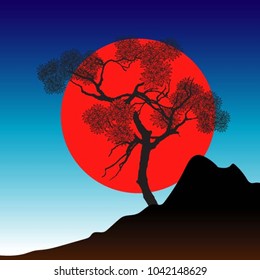 Vector of tree, silhouette icons, tree icon for apps and websites. 