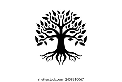 Vector tree silhouette vector tree illustration