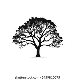 Vector tree silhouette vector tree illustration