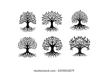 Vector tree silhouette vector tree illustration