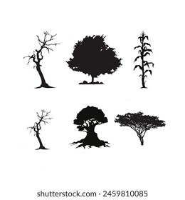 Vector tree silhouette vector tree illustration