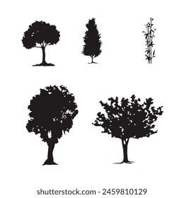 Vector tree silhouette vector tree illustration