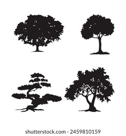 Vector tree silhouette vector tree illustration