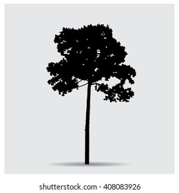 Vector tree silhouettes