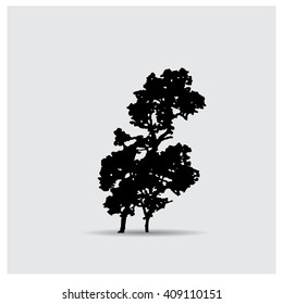 Vector tree silhouettes