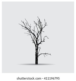 Vector tree silhouettes