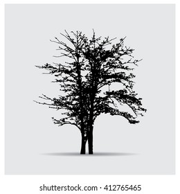 Vector tree silhouettes