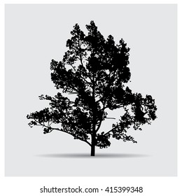 Vector tree silhouettes