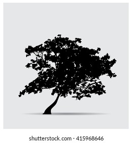 Vector tree silhouettes