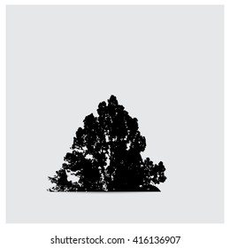 Vector tree silhouettes