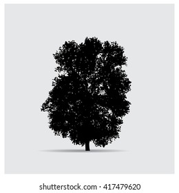 Vector tree silhouettes