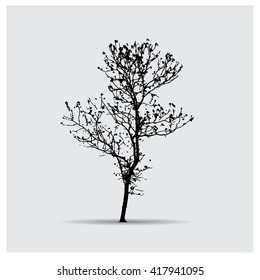 Vector tree silhouettes