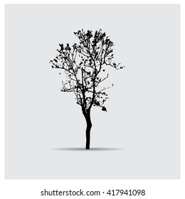 Vector tree silhouettes