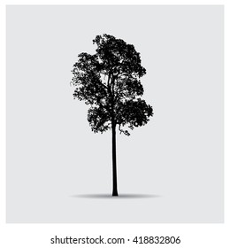 Vector tree silhouettes