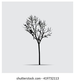 Vector tree silhouettes