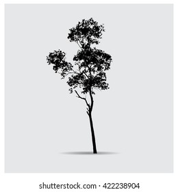 Vector tree silhouettes