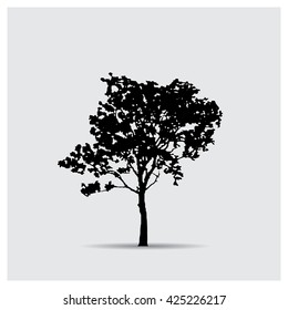 Vector tree silhouettes